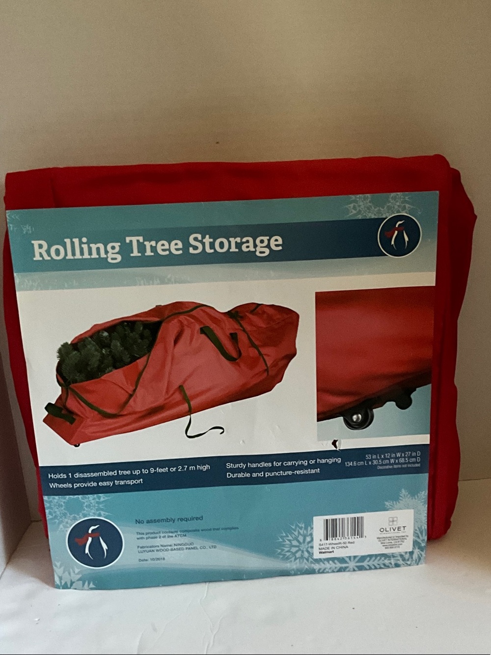 Rolling Tree Storage Bag - Red